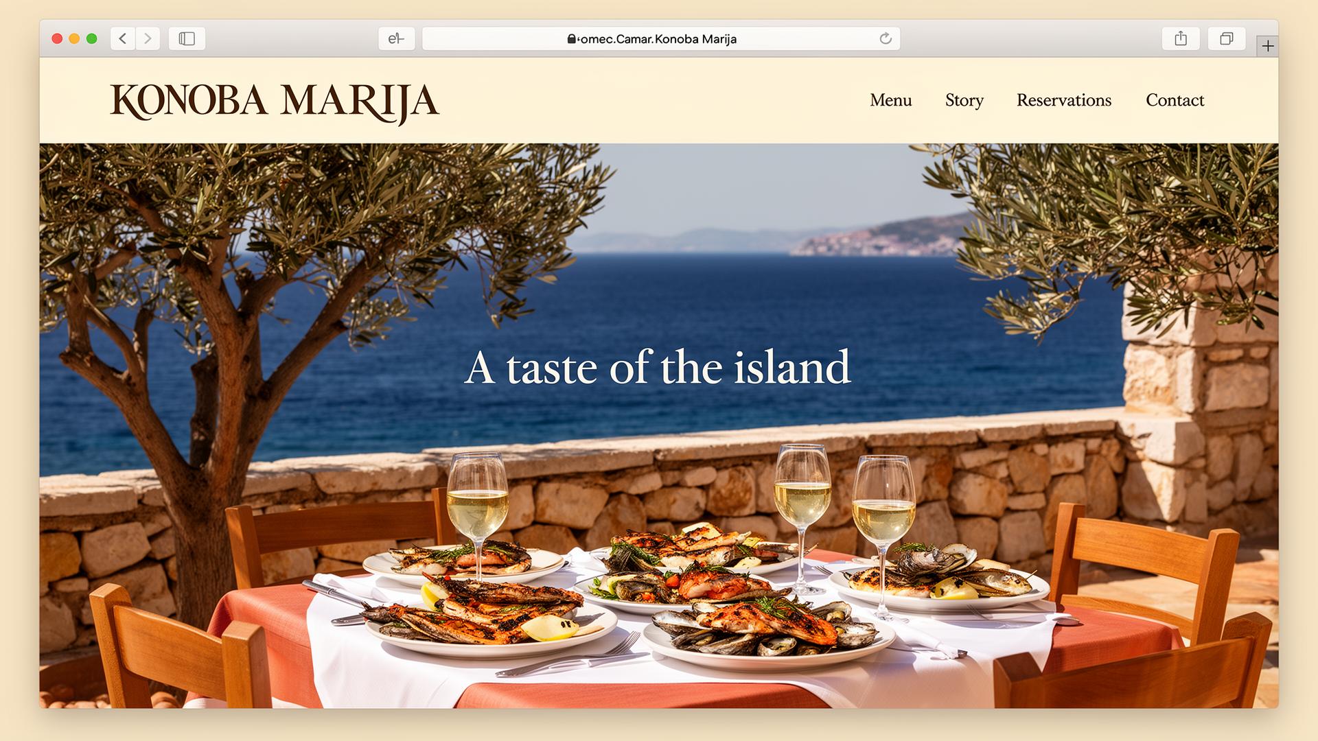 Konoba Marija — website by KOROOTS Studio