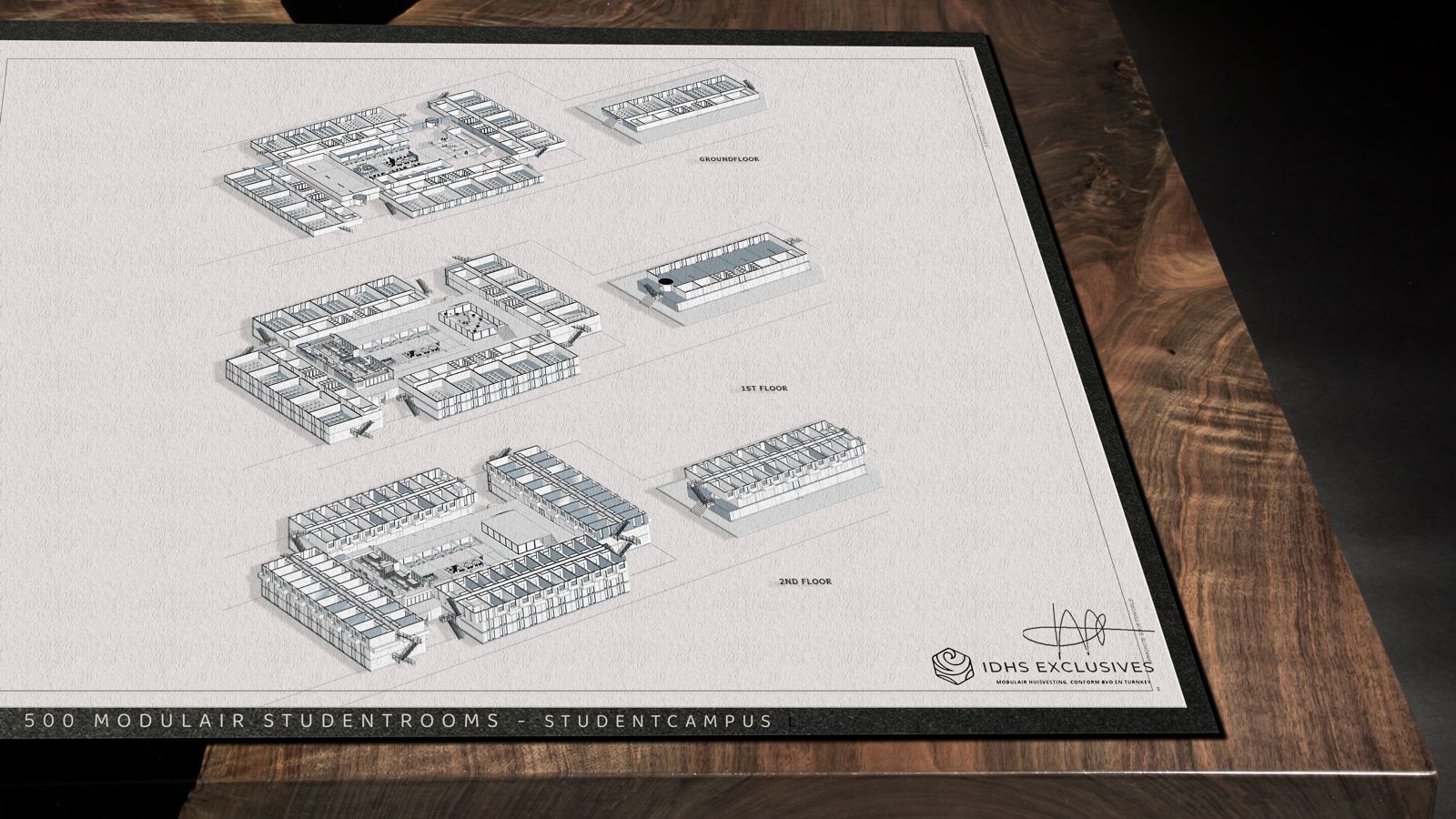 IDHS Exclusives — modular student campus floorplans across three floors